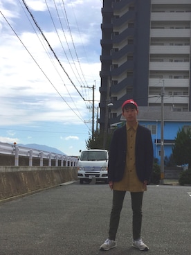 「アイテム（ステンカラーコート）」を使った、M.kaitoさん（メンズ・174cm・10代）の秋コーディネート