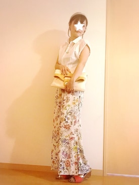 「DOLLUPOOPS（ドールアップウップス）のアイテム（パンツ）」を使った、K&Lさん（レディース・158cm）の夏コーディネート