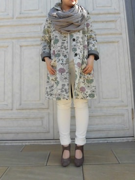 「アイテム（その他、グレー系）」を使った、HINAOさん（レディース・155cm）の冬コーディネート