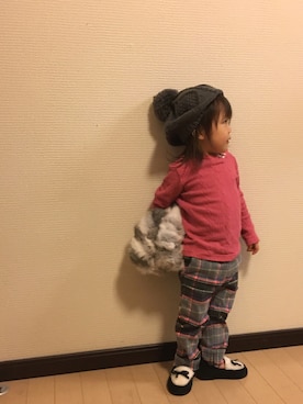 「VANANA（バナナ）のアイテム」を使った、mayuさん（キッズ・80cm）の秋コーディネート