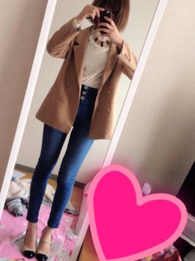 「ハイウエストジーンズ」｜RANさん（レディース・167cm）の秋コーディネート