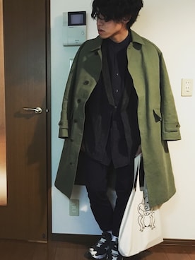 宅配 DOUBLE WASHED AURALEE/オウラリー CLOTH を使った COAT LONG ジャケット・アウター