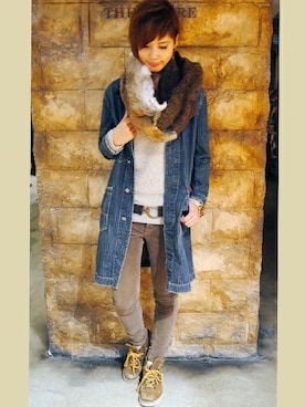 「goa（ゴア）のアイテム（その他アウター）」を使った、goa大宮店STAFFさん（レディース・158cm）の秋コーディネート