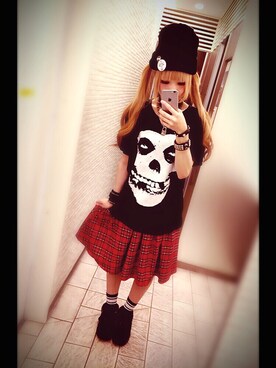 「タータンチェック」｜junさん（レディース・163cm）の秋コーディネート