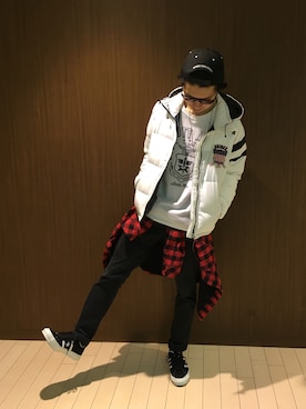 「shirts．（シャツ）のアイテム」を使った、Kenichiさん（メンズ・177cm）の秋コーディネート