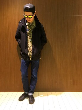 「NEWERA」｜「アイテム（ブルゾン）」を使った、Kenichiさん（メンズ・177cm）の春コーディネート