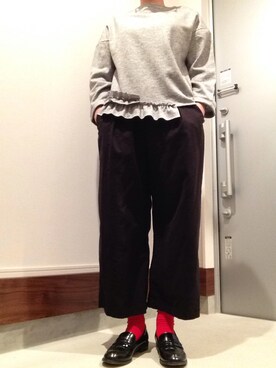 「chambre de charme（シャンブルドゥシャーム）のアイテム（その他トップス）」を使った、さちこさん（レディース・160cm）の冬コーディネート