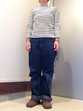 「セントジェームス」｜「アイテム（その他シューズ）」を使った、さちこさん（レディース・160cm）の冬コーディネート
