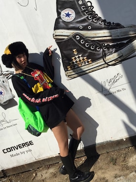 「BROOKLYN PROJECTSのアイテム」を使った、mayuさん（レディース・168cm）の春コーディネート