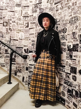 「grapevine by k3（グレープバインバイケースリー）のアイテム（スカート）」を使った、mayuさん（レディース・168cm）の冬コーディネート