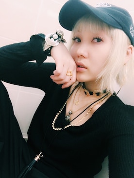 「M.Y.O.B（エム.ワイ.オー.ビー）のアイテム（パンツ）」を使った、mayuさん（レディース・168cm）の春コーディネート