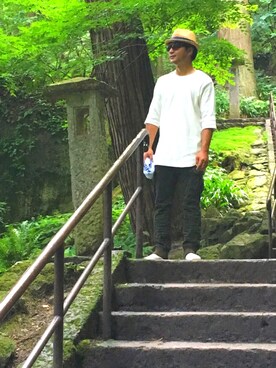 「PETER GRIMM（ピーターグリム）のアイテム」を使った、yomaさん（メンズ・171cm）の夏コーディネート