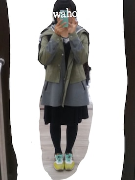 「AS as know as（エーエス アズノウアズ）のアイテム（その他アウター）」を使った、わほわほさん（レディース・161cm）の秋コーディネート