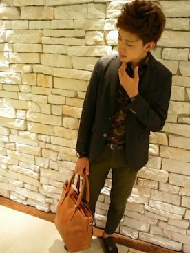 實川健太さん（メンズ・184cm）の秋コーディネート