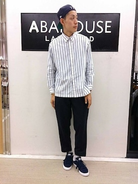 「アイテム（スニーカー）」を使った、實川健太さん（メンズ・184cm）の春コーディネート