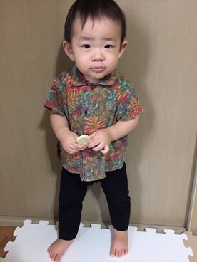 「UNIQLO（ユニクロ）のアイテム（Pants、ブラック系）」を使った、yukikiさん（レディース・60cm）の春コーディネート