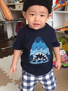 「GAP（ギャップ）のアイテム（T Shirts、ブルー系）」を使った、yukikiさん（レディース・60cm）の春コーディネート