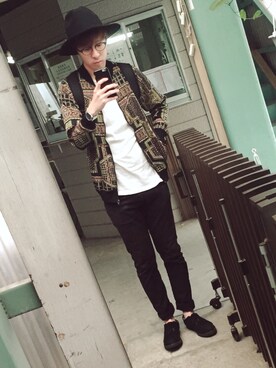 「RAY CASSIN（レイカズン）のアイテム（帽子）」を使った、hitoshiさん（メンズ・179cm）の秋コーディネート