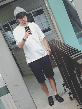 「temptation（テンプテーション）のアイテム（パンツ）」を使った、hitoshiさん（メンズ・179cm）の夏コーディネート