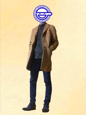 「DIESEL（ディーゼル）のアイテム（ブーツ）」を使った、スマイルさん（メンズ・175cm）の冬コーディネート