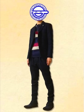 「DIESEL（ディーゼル）のアイテム（ブーツ）」を使った、スマイルさん（メンズ・175cm）の冬コーディネート