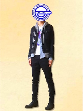「L.H.P（エルエイチピー）のアイテム（ブーツ）」を使った、スマイルさん（メンズ・176cm）の春コーディネート