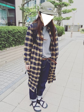 「patagonia」｜「アイテム（シャツワンピース）」を使った、hatakeさん（レディース・148cm）の春コーディネート