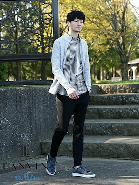 「ジップアップニット」｜DANNYさん（メンズ・177cm）の秋コーディネート