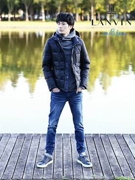 「撥水」｜「アイテム（デニムパンツ）」を使った、DANNYさん（メンズ・177cm）の秋コーディネート