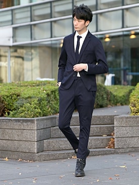 LANVIN en Bleuのテーラードジャケットを使ったメンズ人気ファッション