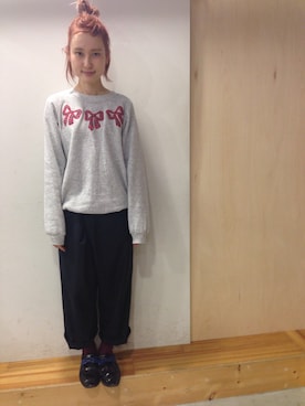 「tricot COMME des GARCONS（トリココムデギャルソン）のアイテム（その他シューズ）」を使った、京里さん（レディース・162cm）の秋コーディネート