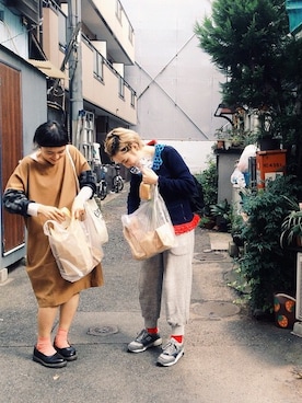 「JULIEN DAVID（ジュリエンデビッド）のアイテム（パンツ）」を使った、京里さん（レディース・162cm）の冬コーディネート