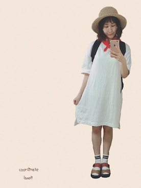 「Anello」｜「アイテム（ワンピース/ドレス）」を使った、Lameliさん（レディース・156cm）の夏コーディネート