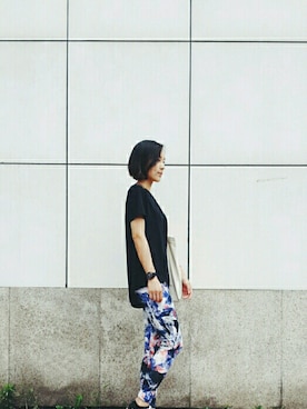 「ZARA（ザラ）のアイテム（トップス、ブラック系）」を使った、craziestcandiさん（レディース・162cm）の夏コーディネート