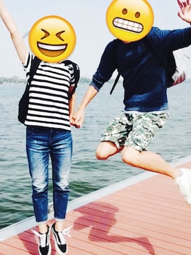 「lcのアイテム（カーゴパンツ、その他）」を使った、craziestcandiさん（レディース・162cm）の秋コーディネート