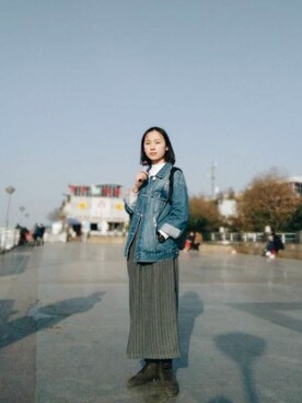 「cache cache（カシュ カシュ）のアイテム（ジャケット/アウター）」を使った、craziestcandiさん（レディース・162cm）の冬コーディネート
