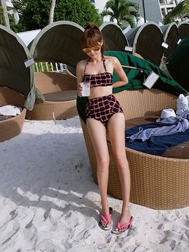 「11am」｜「アイテム（水着）」を使った、11AMさん（レディース・162cm）の夏コーディネート