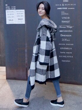 「11am」｜「アイテム（その他アウター）」を使った、11AMさん（レディース・162cm）の秋コーディネート