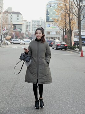 「11am」｜「アイテム（ブルゾン）」を使った、11AMさん（レディース・162cm）の冬コーディネート