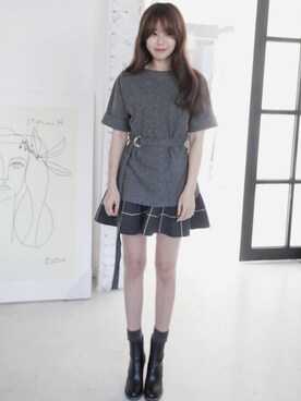 「11am」｜「アイテム（ブーツ）」を使った、11AMさん（レディース・162cm）の冬コーディネート