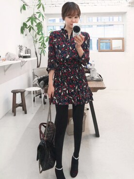 「シャーリング」｜11AMさん（レディース・162cm）の冬コーディネート