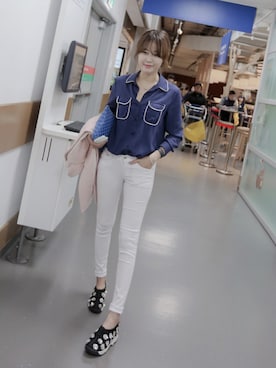 「11am」｜「アイテム（スニーカー）」を使った、11AMさん（レディース・162cm）の春コーディネート