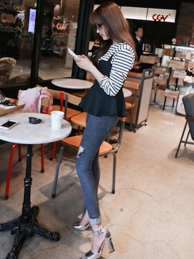 「11am」｜「アイテム（パンプス）」を使った、11AMさん（レディース・162cm）の春コーディネート