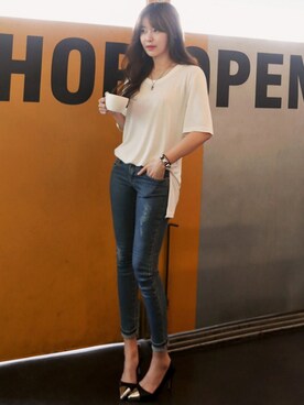 「11am」｜「アイテム（アクセサリー）」を使った、11AMさん（レディース・162cm）の春コーディネート