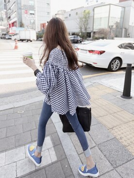 「11am」｜「アイテム（スニーカー）」を使った、11AMさん（レディース・162cm）の春コーディネート