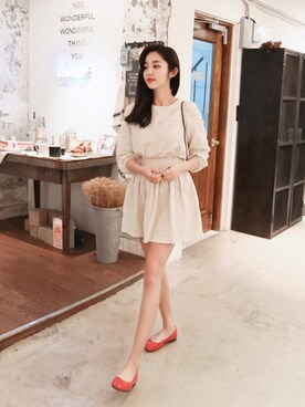 「11am」｜「アイテム（パンプス）」を使った、11AMさん（レディース・164cm）の春コーディネート