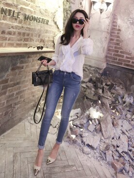 「11am」｜「アイテム（パンプス）」を使った、11AMさん（レディース・164cm）の春コーディネート