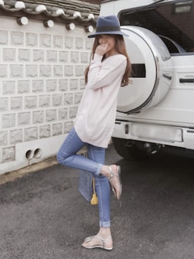 「ルーズフィット」｜11AMさん（レディース・162cm）の春コーディネート