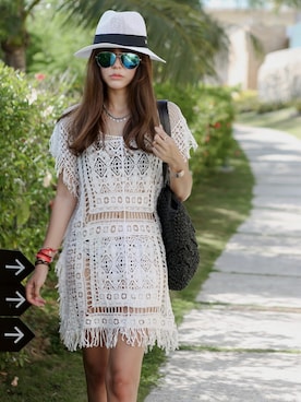 「海外セレブ風」｜11AMさん（レディース・162cm）の夏コーディネート