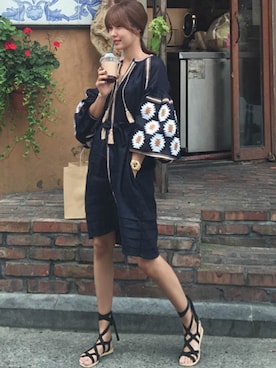 「フェススタイル」｜「アイテム（ワンピース/ドレス）」を使った、11AMさん（レディース・162cm）の夏コーディネート